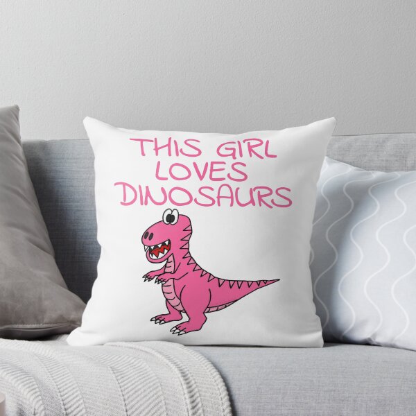 Item preview, This Girl Loves Dinosaurs, Pink T-Rex Dinosaur designed and sold by doodlerob.