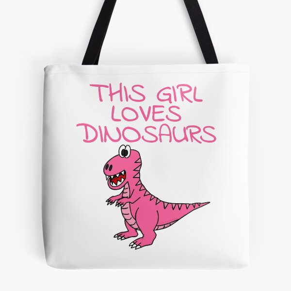 Item preview, This Girl Loves Dinosaurs, Pink T-Rex Dinosaur designed and sold by doodlerob.