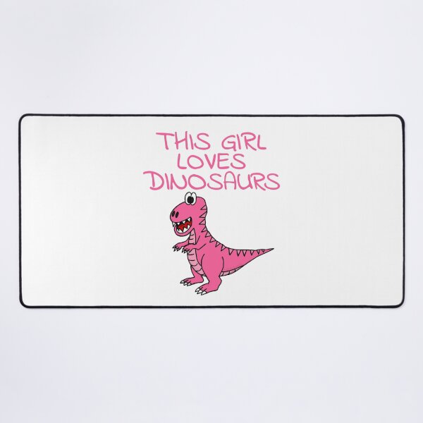 Item preview, This Girl Loves Dinosaurs, Pink T-Rex Dinosaur designed and sold by doodlerob.