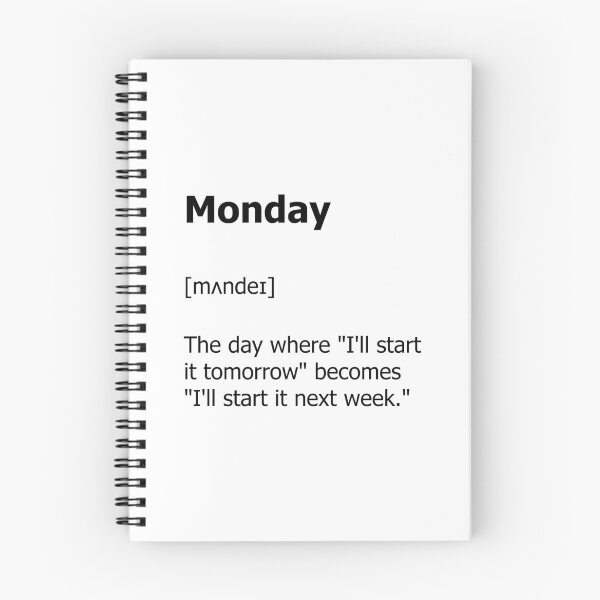 Item preview, Funny Monday Definition designed and sold by TheHellSong.