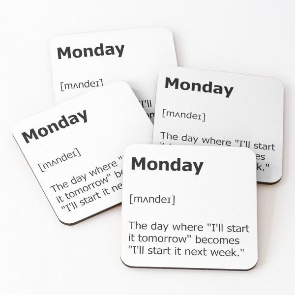 Item preview, Funny Monday Definition designed and sold by TheHellSong.