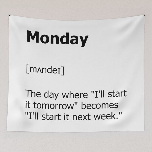 Item preview, Funny Monday Definition designed and sold by TheHellSong.