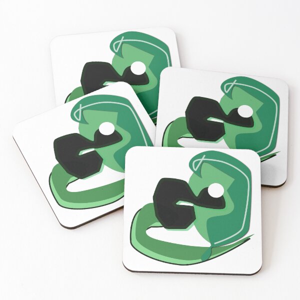 Item preview, Green leaves being eaten by caterpillars abstract style designed and sold by BlueMorz.
