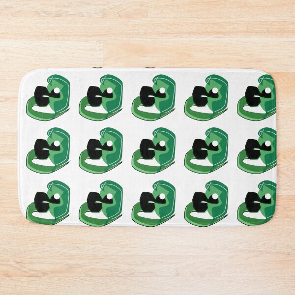 Item preview, Green leaves being eaten by caterpillars abstract style designed and sold by BlueMorz.
