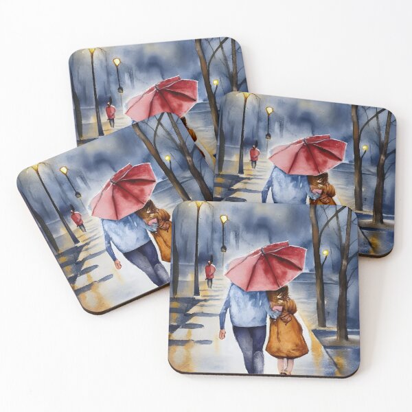 Item preview, Couples Walking in The Rain designed and sold by AgarutanPrint.