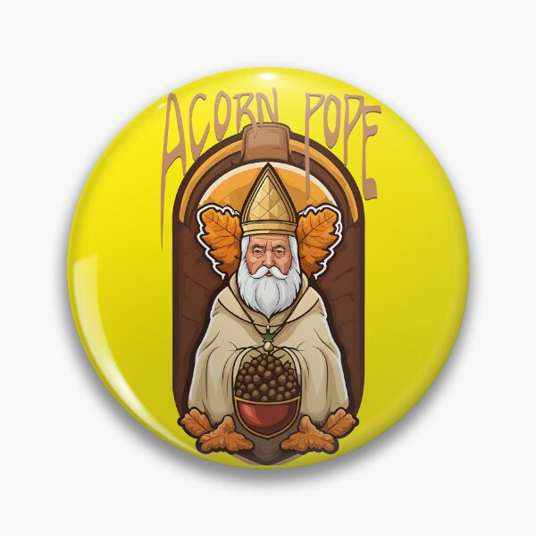 Item preview, Acorn Pope cute funny graphic illustration design designed and sold by ironpalette.