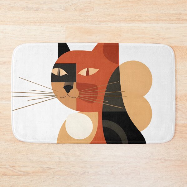 Item preview, A cat in the style of figurative minimalism, warm color palette,  designed and sold by Autaporn199.