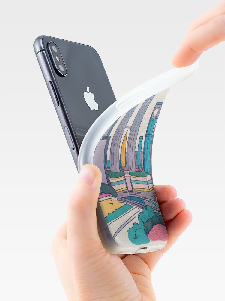 Thumbnail 4 of 5, iPhone Case, Kuala Lumpur Skyline Minimalistic Drawing designed and sold by Patricks-Art.