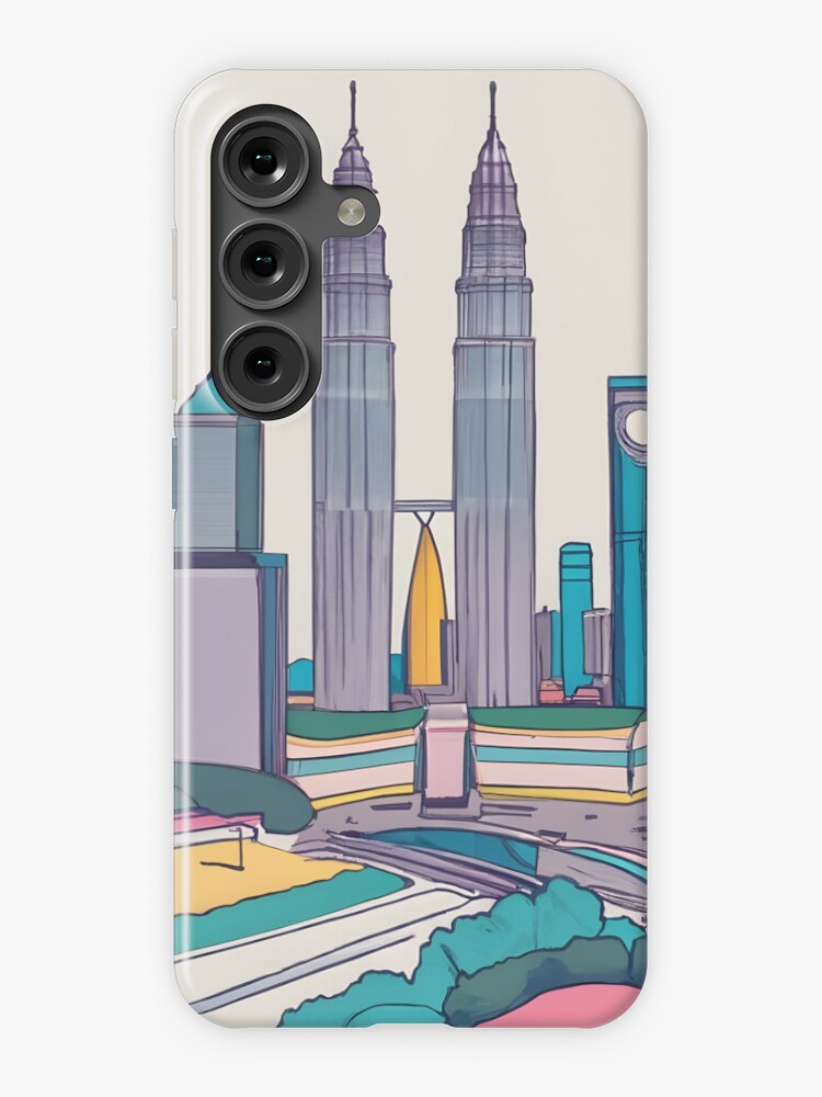 Thumbnail 1 of 4, Samsung Galaxy Phone Case, Kuala Lumpur Skyline Minimalistic Drawing designed and sold by Patricks-Art.