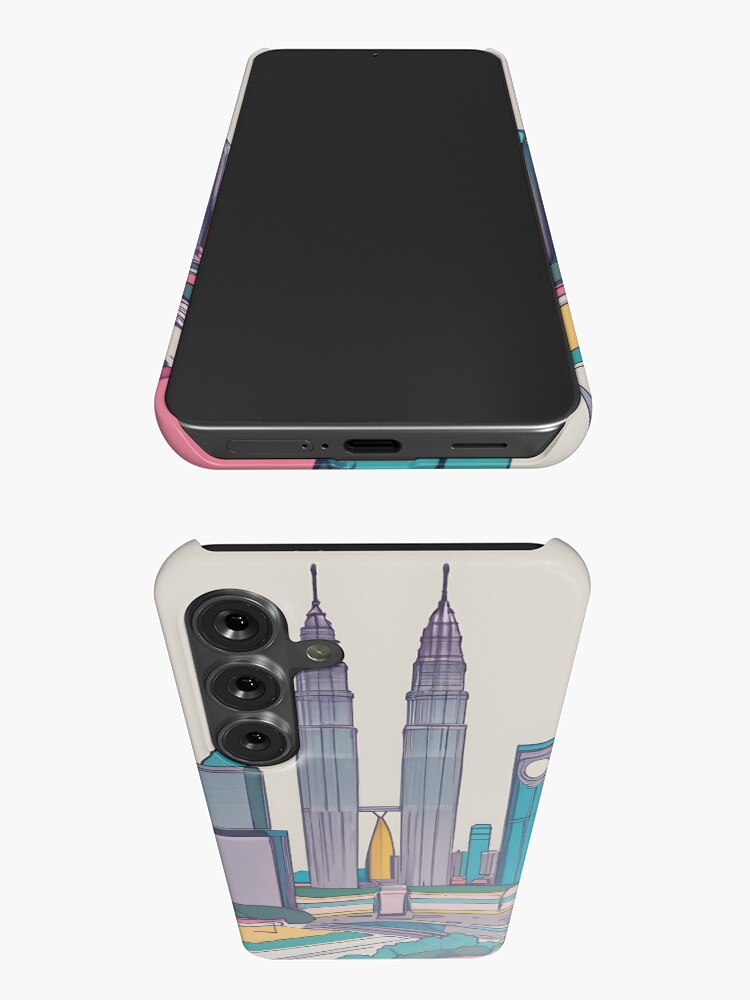 Thumbnail 3 of 4, Samsung Galaxy Phone Case, Kuala Lumpur Skyline Minimalistic Drawing designed and sold by Patricks-Art.