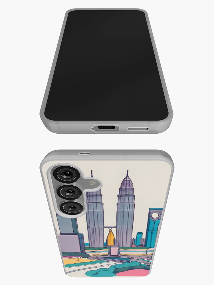 Thumbnail 3 of 4, Samsung Galaxy Phone Case, Kuala Lumpur Skyline Minimalistic Drawing designed and sold by Patricks-Art.