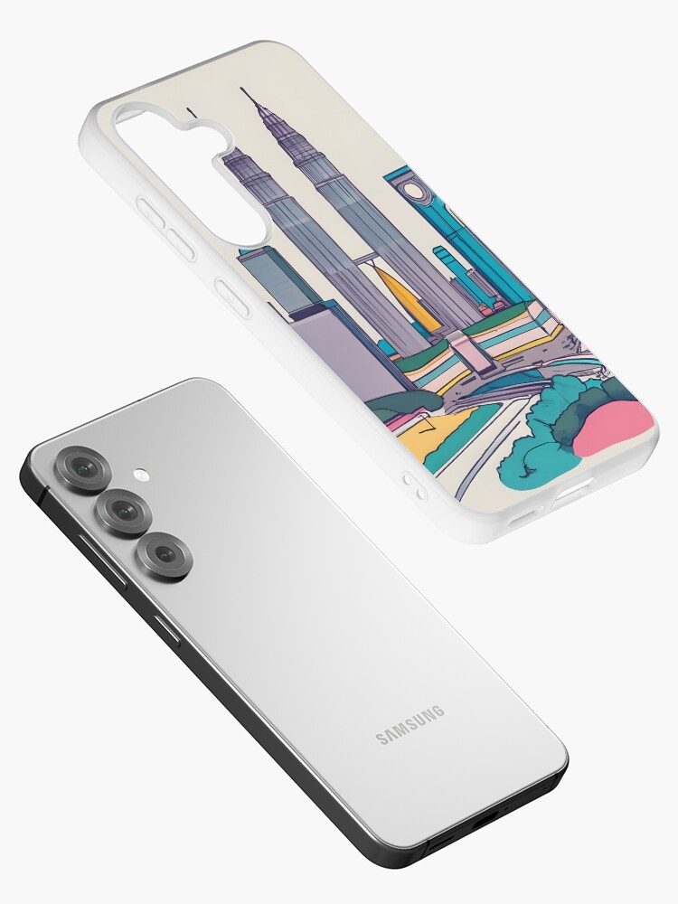 Thumbnail 2 of 4, Samsung Galaxy Phone Case, Kuala Lumpur Skyline Minimalistic Drawing designed and sold by Patricks-Art.