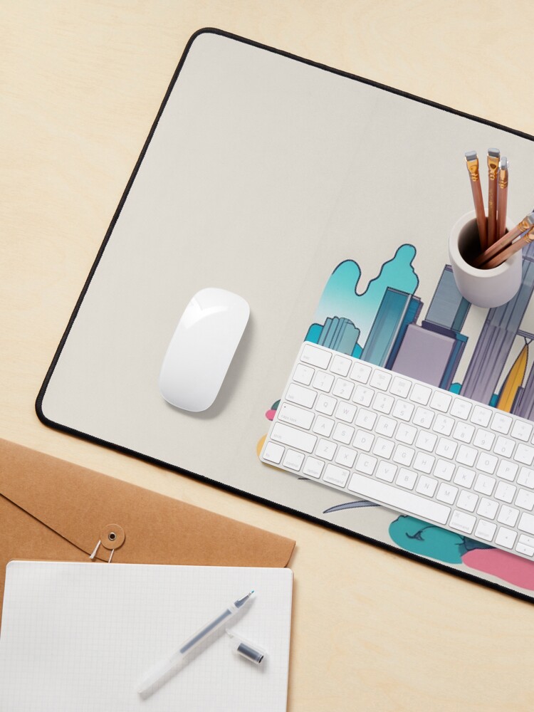 Thumbnail 3 of 5, Mouse Pad, Kuala Lumpur Skyline Minimalistic Drawing designed and sold by Patricks-Art.