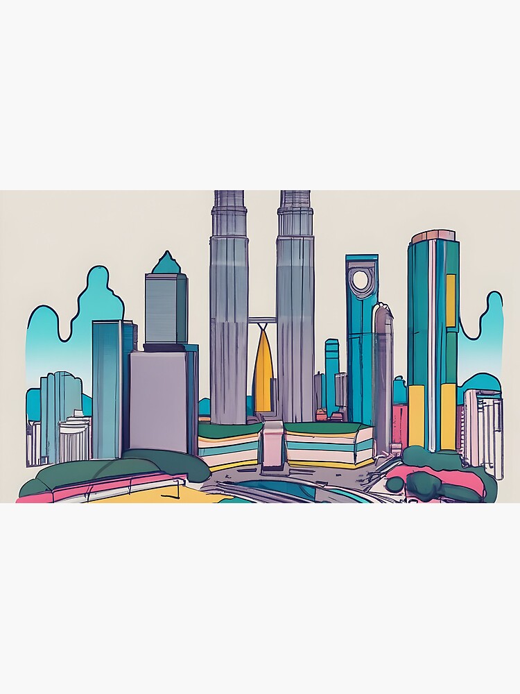 Thumbnail 6 of 6, Coffee Mug, Kuala Lumpur Skyline Minimalistic Drawing designed and sold by Patricks-Art.