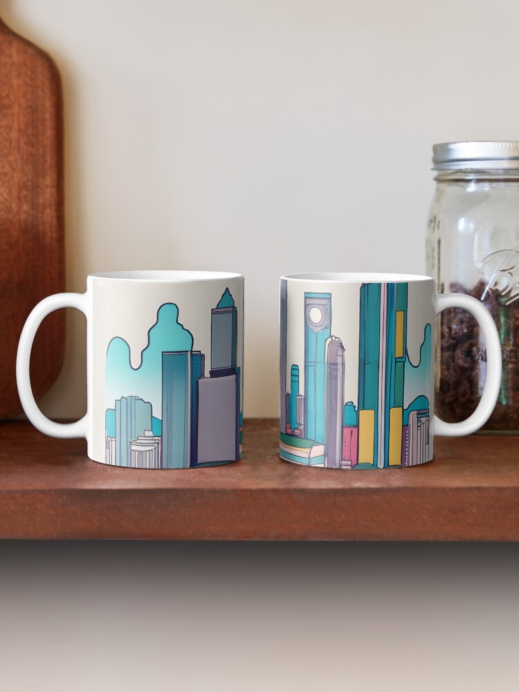 Thumbnail 2 of 6, Coffee Mug, Kuala Lumpur Skyline Minimalistic Drawing designed and sold by Patricks-Art.