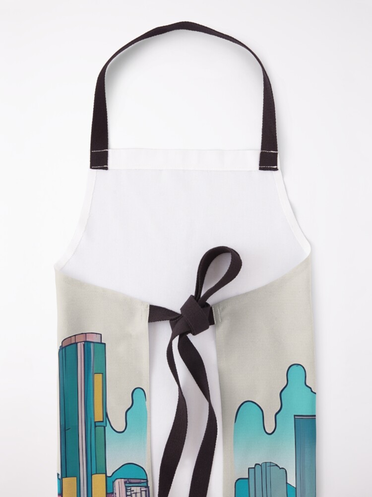 Thumbnail 5 of 6, Apron, Kuala Lumpur Skyline Minimalistic Drawing designed and sold by Patricks-Art.