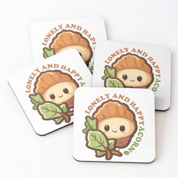 Item preview, lonely and happy Acorn cute funny graphic illustration design designed and sold by ironpalette.