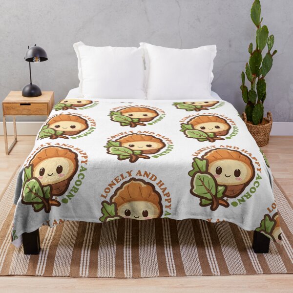 Item preview, lonely and happy Acorn cute funny graphic illustration design designed and sold by ironpalette.