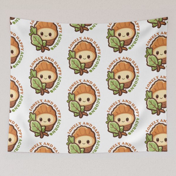 Item preview, lonely and happy Acorn cute funny graphic illustration design designed and sold by ironpalette.