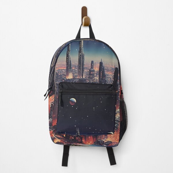 Item preview, Futuristic City Landscape and Cosmic Sky and Shining Stars designed and sold by Je-we.