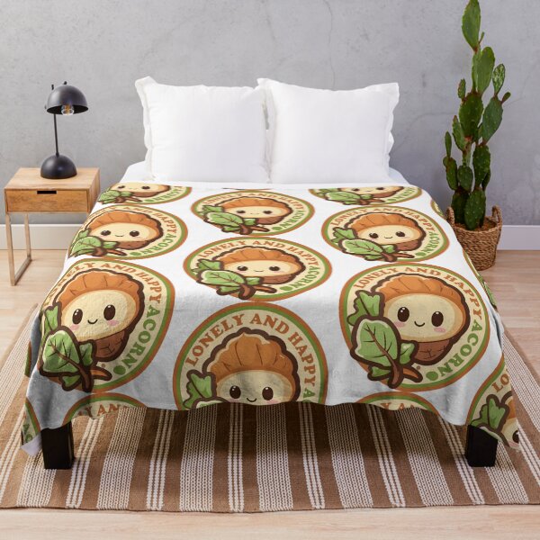 Item preview, lonely and happy Acorn cute funny graphic illustration design designed and sold by ironpalette.