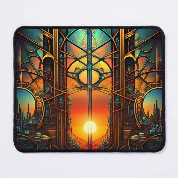 Item preview, “Cyberpunk Mosaic: Futuristic Circuit Art” designed and sold by Art-Vortex-fr.