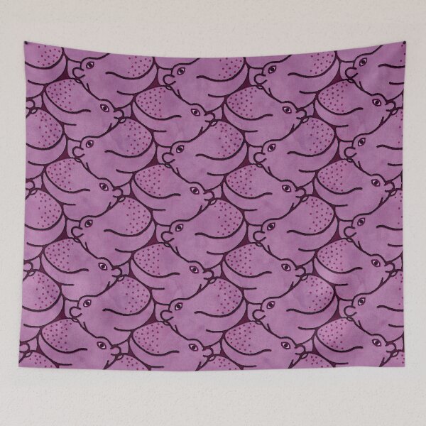Item preview, Heads Up Hippos - plum designed and sold by Hippopottermiss.