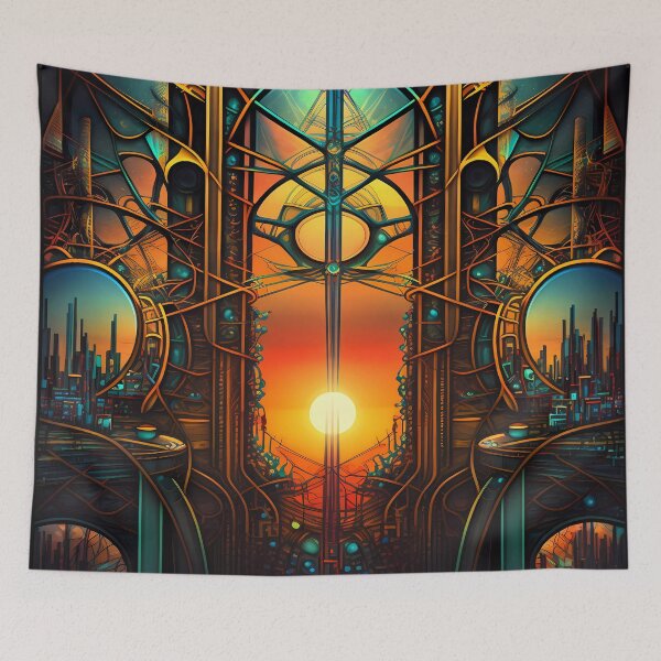 Item preview, “Cyberpunk Mosaic: Futuristic Circuit Art” designed and sold by Art-Vortex-fr.
