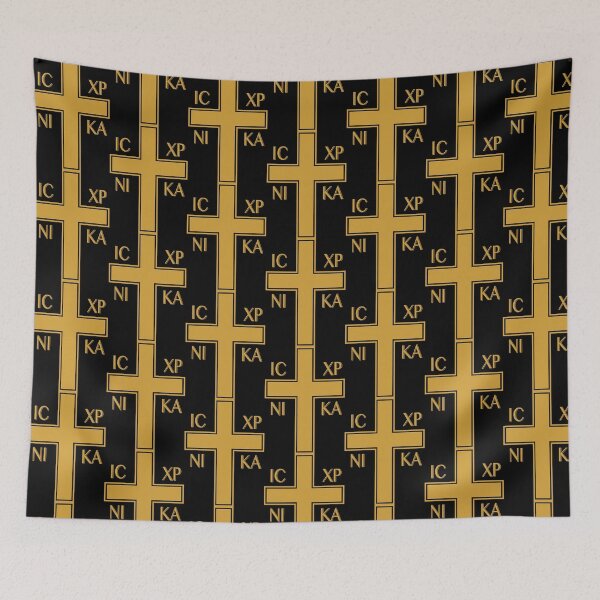 Item preview, IC XC NIKA Greek Christian Orthodox Christogram designed and sold by Happy Puppy Print On Demand.
