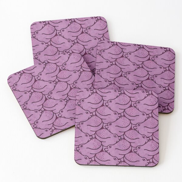 Item preview, Heads Up Hippos - plum designed and sold by Hippopottermiss.