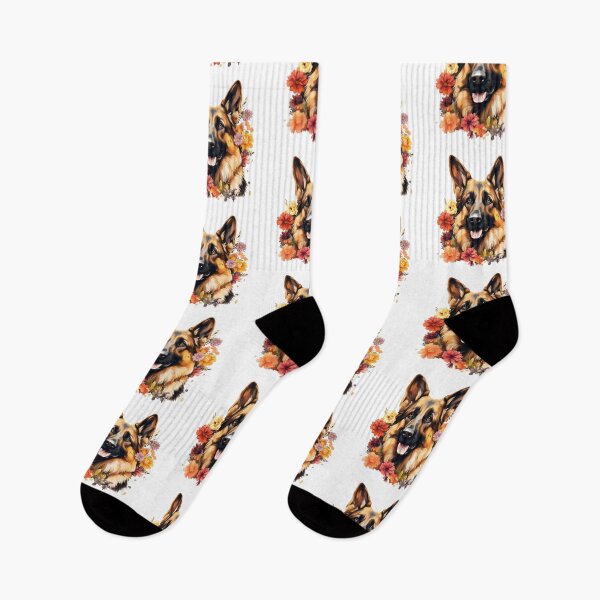Item preview, Long-coated German Shepherd in flowers designed and sold by ZombieLH.