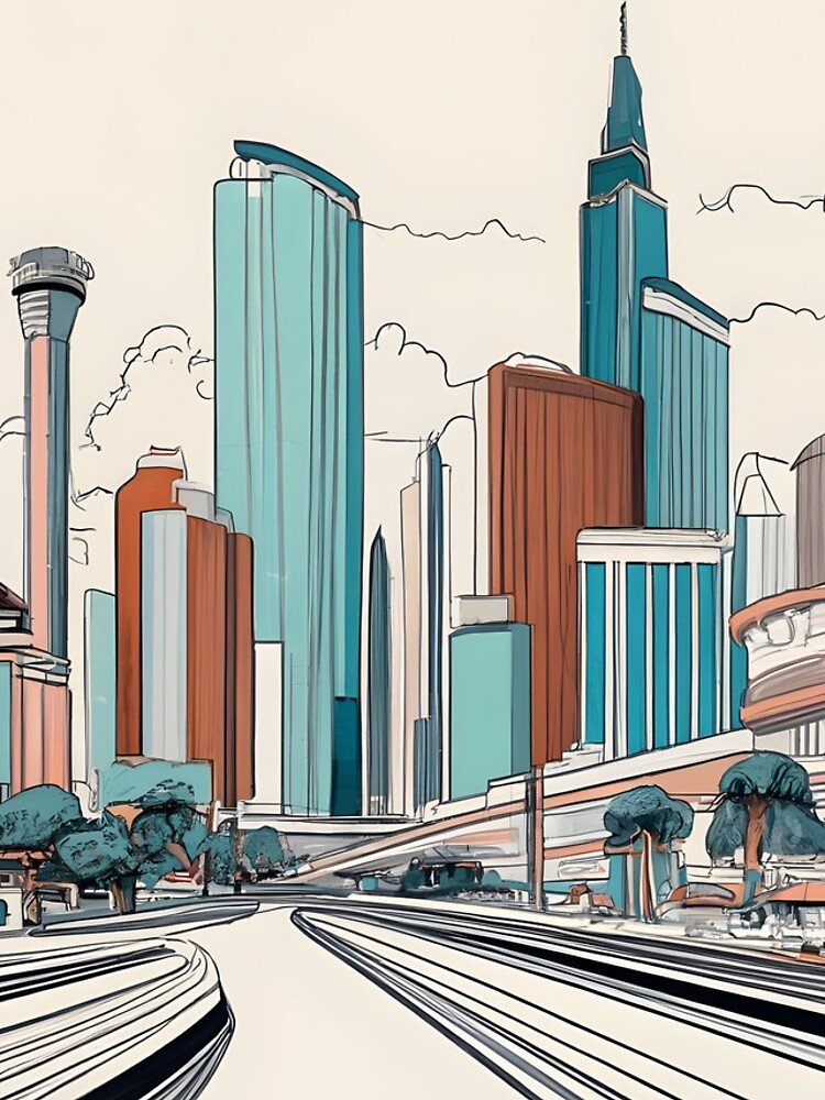 Thumbnail 5 of 5, iPhone Case, Las Vegas Skyline Minimalistic Drawing designed and sold by Patricks-Art.