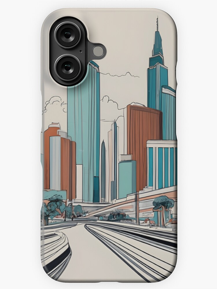 Thumbnail 1 of 4, iPhone Case, Las Vegas Skyline Minimalistic Drawing designed and sold by Patricks-Art.