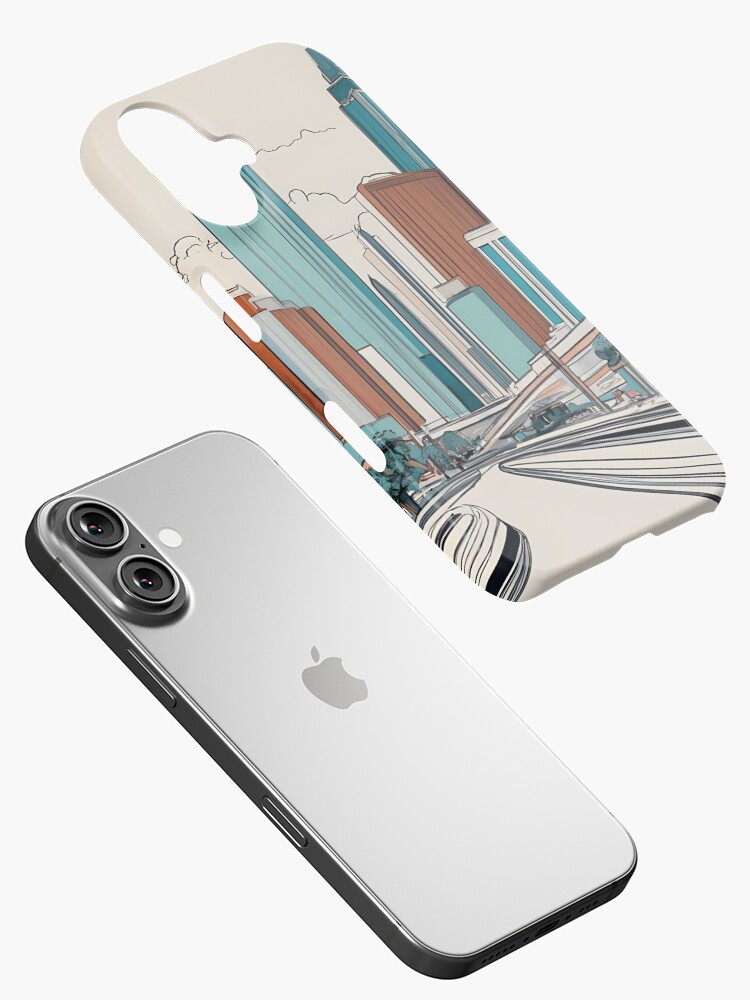 Thumbnail 2 of 4, iPhone Case, Las Vegas Skyline Minimalistic Drawing designed and sold by Patricks-Art.