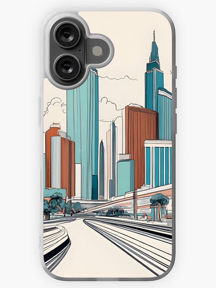 Thumbnail 1 of 5, iPhone Case, Las Vegas Skyline Minimalistic Drawing designed and sold by Patricks-Art.