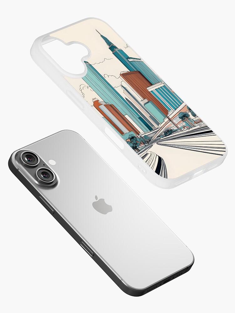 Thumbnail 2 of 5, iPhone Case, Las Vegas Skyline Minimalistic Drawing designed and sold by Patricks-Art.