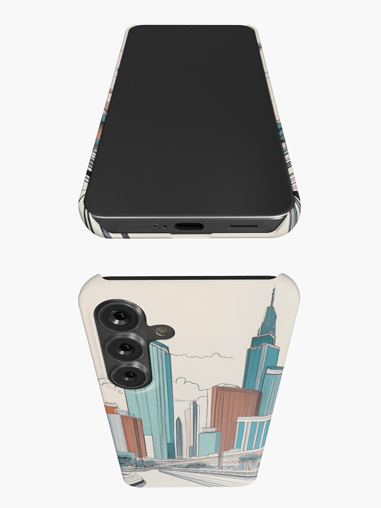Thumbnail 3 of 4, Samsung Galaxy Phone Case, Las Vegas Skyline Minimalistic Drawing designed and sold by Patricks-Art.