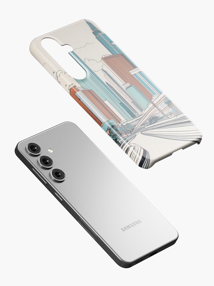 Thumbnail 2 of 4, Samsung Galaxy Phone Case, Las Vegas Skyline Minimalistic Drawing designed and sold by Patricks-Art.