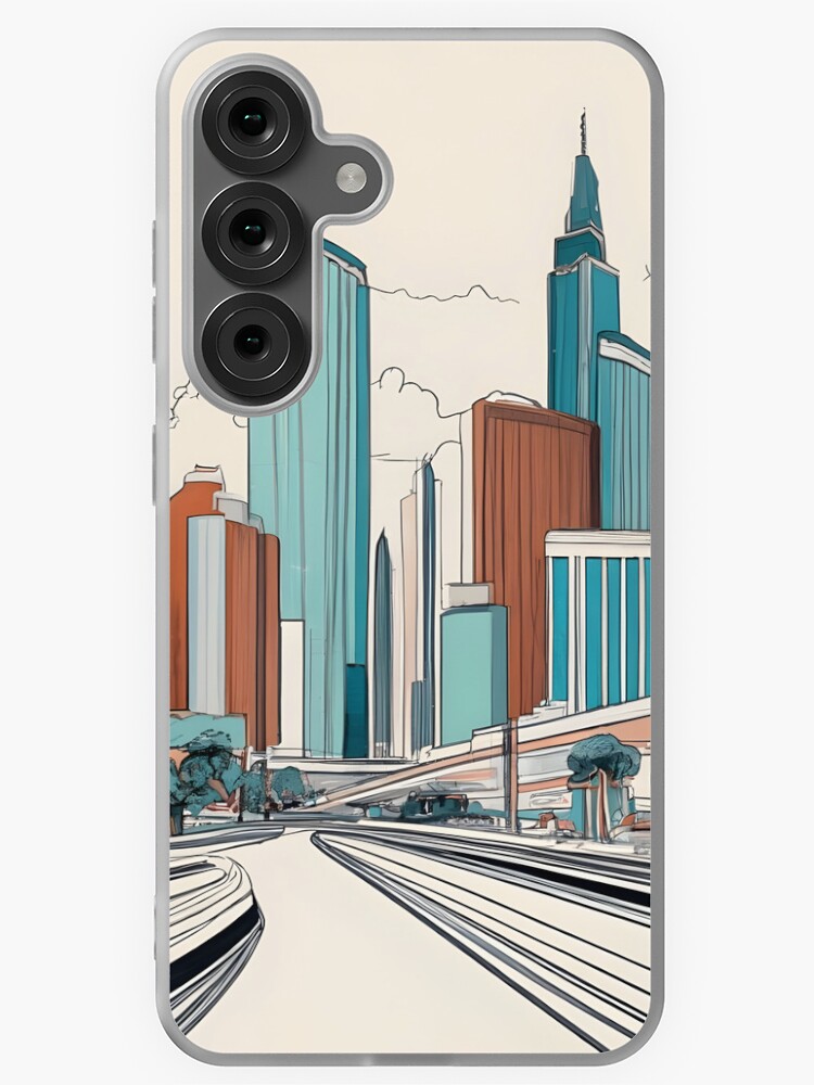 Thumbnail 1 of 4, Samsung Galaxy Phone Case, Las Vegas Skyline Minimalistic Drawing designed and sold by Patricks-Art.