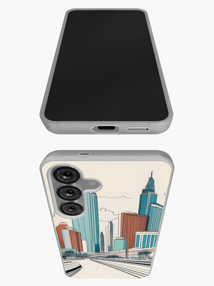 Thumbnail 3 of 4, Samsung Galaxy Phone Case, Las Vegas Skyline Minimalistic Drawing designed and sold by Patricks-Art.