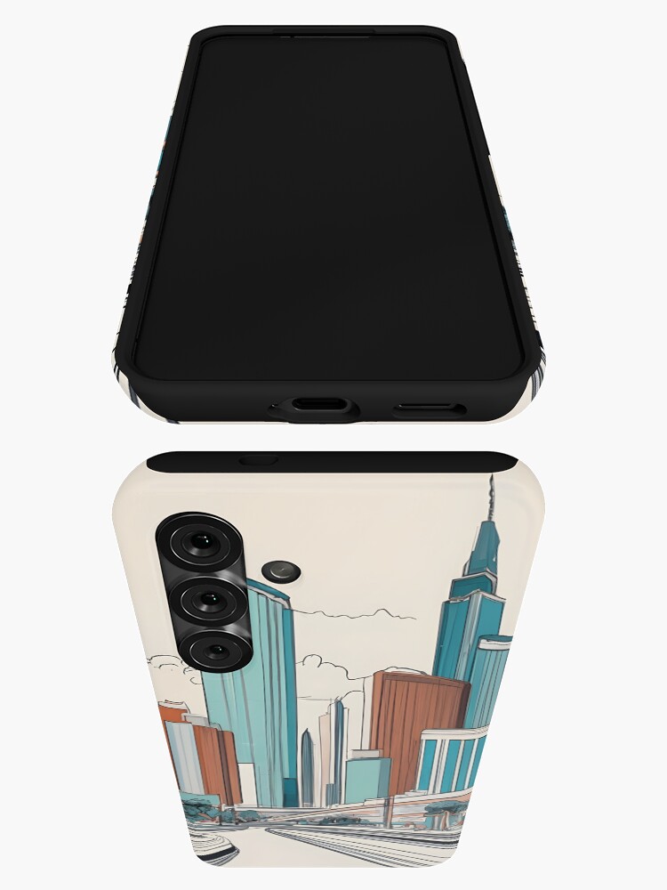 Thumbnail 3 of 4, Samsung Galaxy Phone Case, Las Vegas Skyline Minimalistic Drawing designed and sold by Patricks-Art.