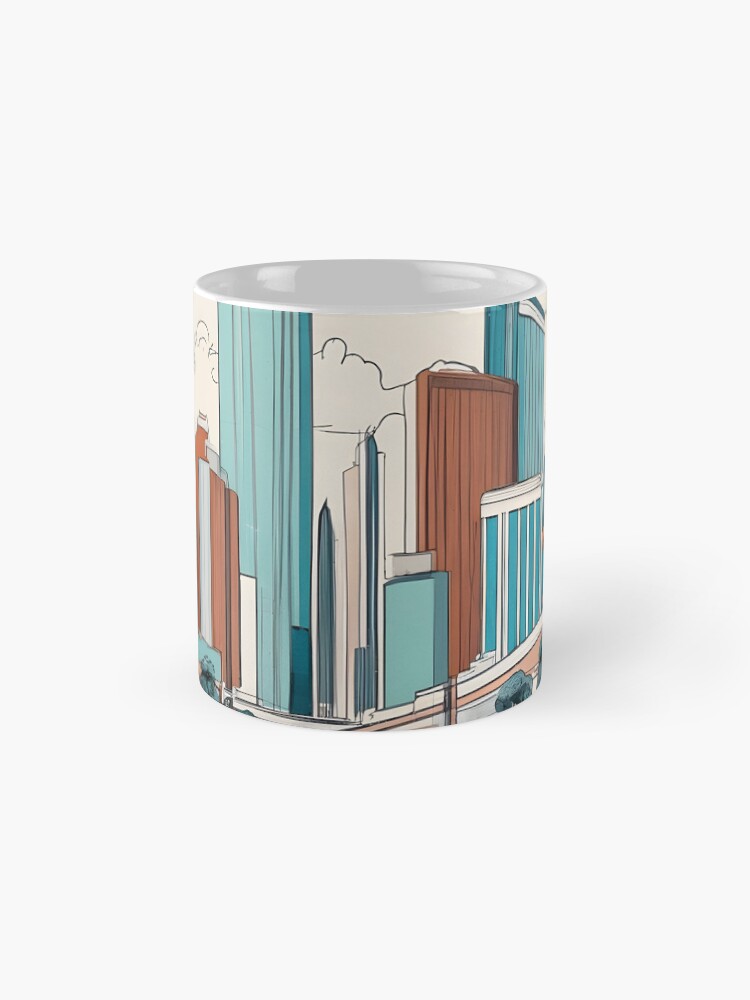 Thumbnail 4 of 6, Coffee Mug, Las Vegas Skyline Minimalistic Drawing designed and sold by Patricks-Art.
