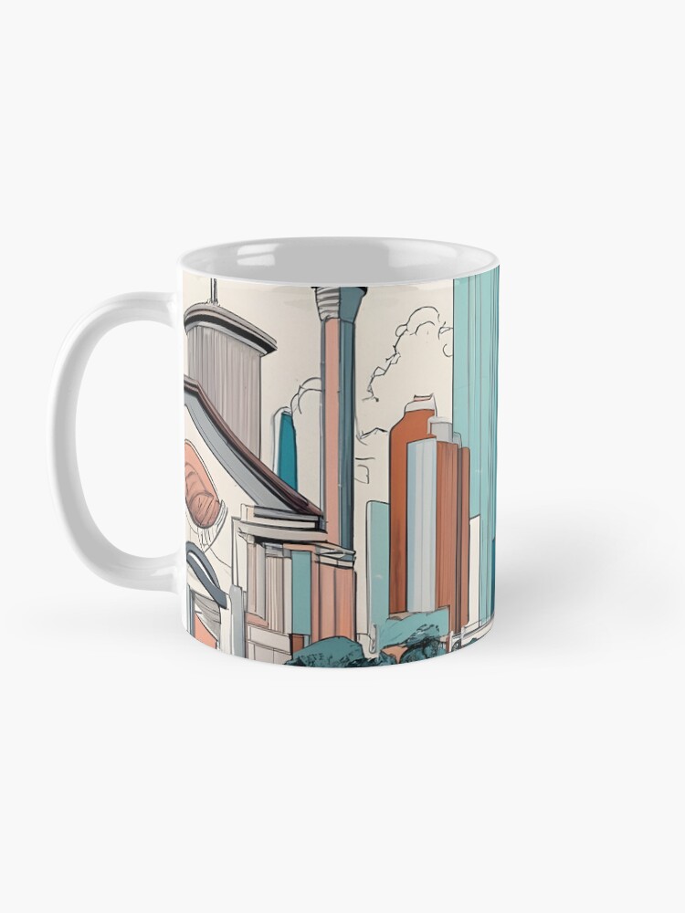 Thumbnail 3 of 6, Coffee Mug, Las Vegas Skyline Minimalistic Drawing designed and sold by Patricks-Art.