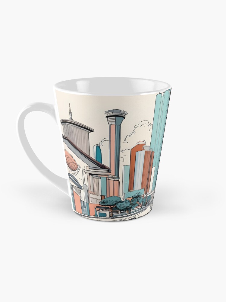 Thumbnail 3 of 4, Coffee Mug, Las Vegas Skyline Minimalistic Drawing designed and sold by Patricks-Art.