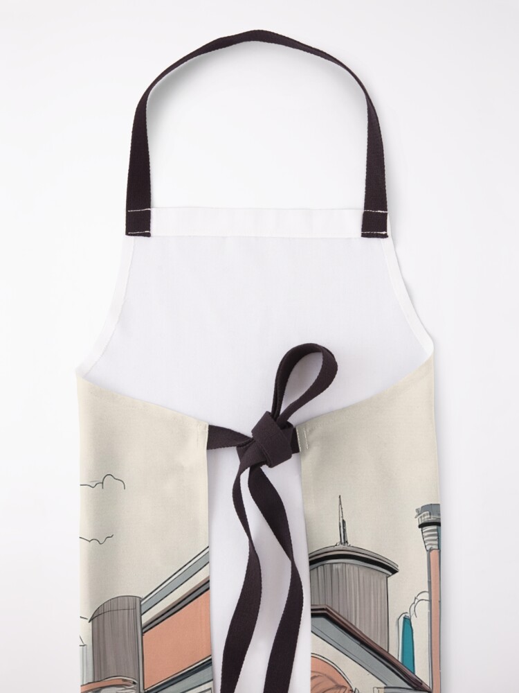 Thumbnail 5 of 6, Apron, Las Vegas Skyline Minimalistic Drawing designed and sold by Patricks-Art.