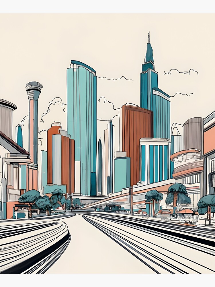 Thumbnail 5 of 5, Tote Bag, Las Vegas Skyline Minimalistic Drawing designed and sold by Patricks-Art.