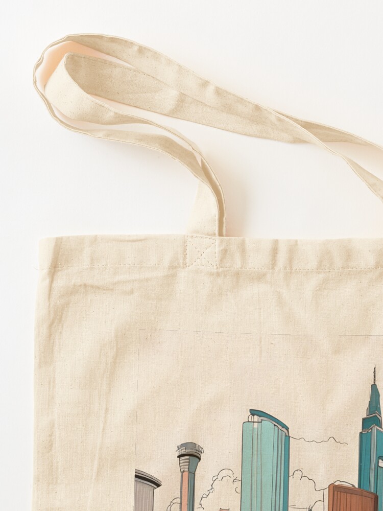 Thumbnail 3 of 5, Tote Bag, Las Vegas Skyline Minimalistic Drawing designed and sold by Patricks-Art.