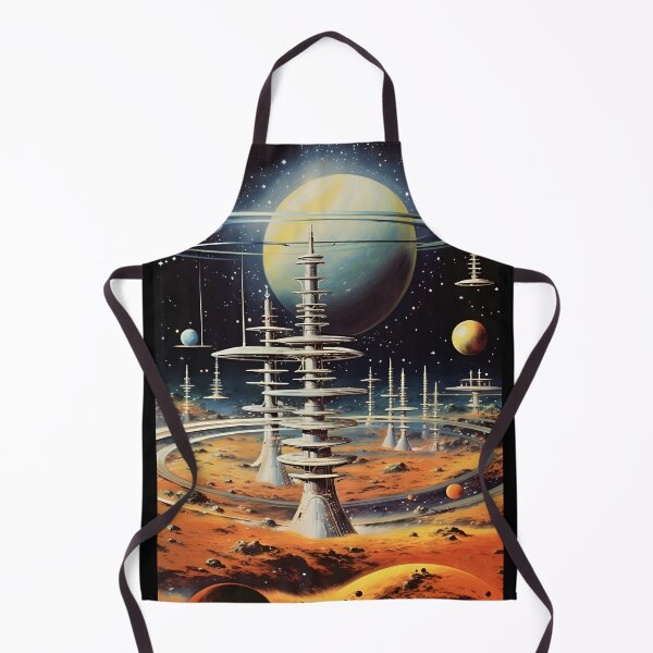 Item preview, Futuristic Cosmic Landscape with Alien Buildings and Space Sky with Shining Stars designed and sold by Je-we.