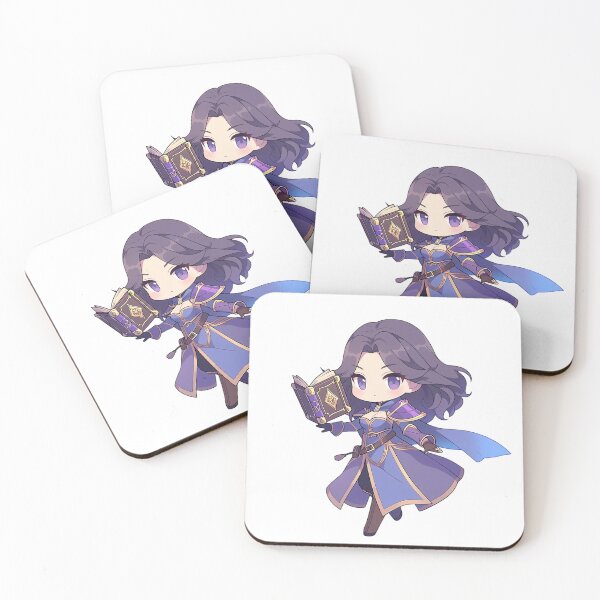 Artikelvorschau, Niedliche lila Zauberin Chibi mit Zauberbuch entworfen und verkauft von RaineDDesigns.