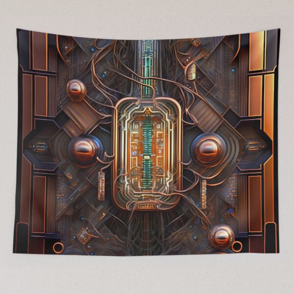 Item preview, “Cyberpunk Mosaic: Futuristic Circuit Art” designed and sold by Art-Vortex-fr.